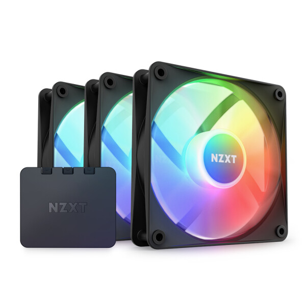 NZXT F120 RGB Core Triple Pack, Ventilator, 12 cm, 500 RPM, 1800 RPM, 78,86 cfm, Schwarz