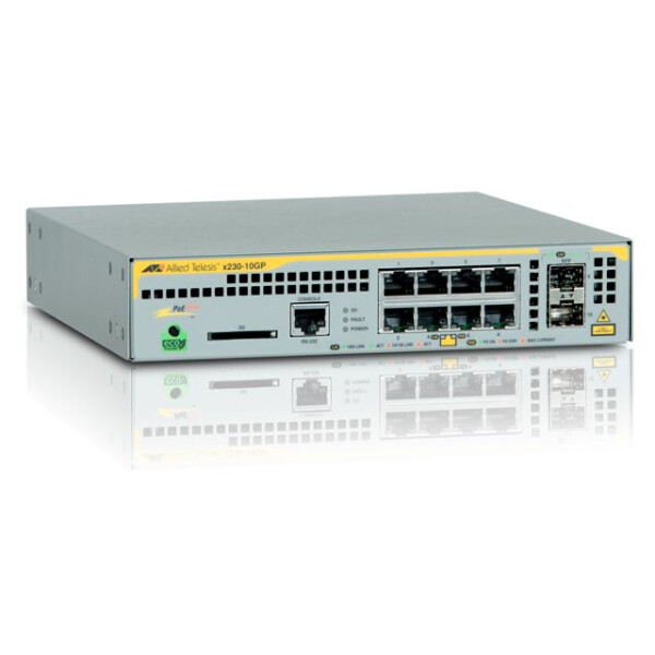 Allied Telesis AT-x230-10GP-50, Managed, L2+, Gigabit Ethernet (10/100/1000), Power over Ethernet (PoE)