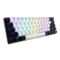 Sharkoon SGK50 S4, 60%, Kabelgebunden, USB, QWERTY, RGB-LED, Weiß