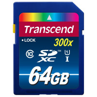 Transcend TS64GSDU1, 64 GB, SDXC, Klasse 10, NAND, 90...