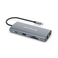 Conceptronic DONN06G 10-in-1 Usb 3.2 Gen 1 Dockingstation - HDMI - 100W PD - Usb-C 5Gbps x 2