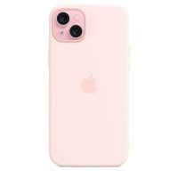 Apple iPhone 15 Plus Silikon Case mit MagSafe – Hellrosa, Cover, Apple, iPhone 15 Plus, 17 cm (6.7"), Pink