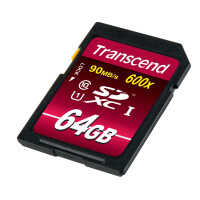 Transcend TS64GSDXC10U1, 64 GB, SDXC, Klasse 10, MLC, 90 MB/s, Class 1 (U1)