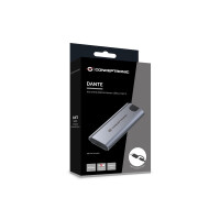 Conceptronic DANTE05G M.2 NVMe SSD-Gehäuse USB 3.2 Gen 2, SSD-Gehäuse, M.2, M.2, 10 Gbit/s, USB Anschluss, Grau