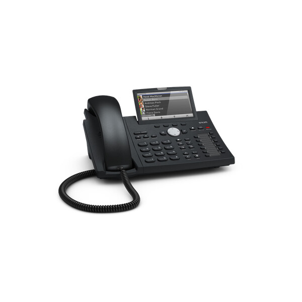 Snom D375, IP-Telefon, Schwarz, Kabelgebundenes Mobilteil, Tisch/Wand, Im Band, Out-of band, SIP-Info, 12 Zeilen