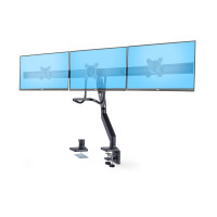 StarTech.com Monitortischhalterung für 3 Monitore 27 Zoll, VESA 75/100 Monitorhalterung mit Gasdruckfeder, Höhenanpassbare Klemm/Tüllen Bildschirmhalterung/Monitorarm, Werkzeuglose Armverstellung, Klemme/Durchführung, 18 kg, 43,2 cm (17"), 68,6 cm (27"),