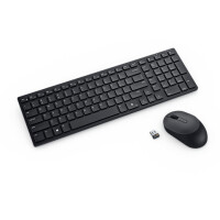 Dell KM555, Kabellos, RF Wireless + Bluetooth, Plunger key switch, QWERTY, Schwarz, Maus enthalten