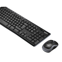 Logitech Wireless Combo MK270, Volle Größe (100%), Kabellos, USB, AZERTY, Schwarz, Maus enthalten