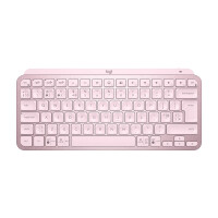 Logitech MX Keys Mini, Mini, Kabellos, RF Wireless + Bluetooth, Scherenschalter, QWERTY, Pink