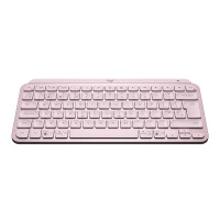 Logitech MX Keys Mini, Mini, Kabellos, RF Wireless + Bluetooth, Scherenschalter, QWERTY, Pink