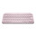 Logitech MX Keys Mini, Mini, Kabellos, RF Wireless + Bluetooth, Scherenschalter, QWERTY, Pink