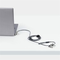 StarTech.com 3-in-1 Laptop Lock Compatible w/Noble Wedge/Nano/K-Slot