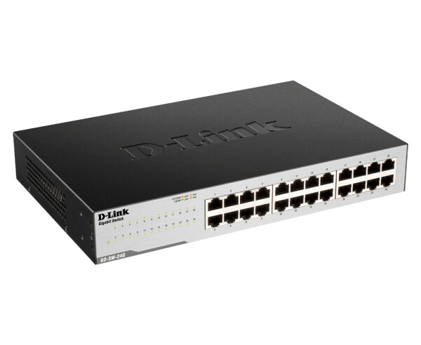 D-Link GO-SW-24G - Unmanaged - L2 - Gigabit Ethernet (10/100/1000) - Vollduplex - Rack-Einbau - 1U