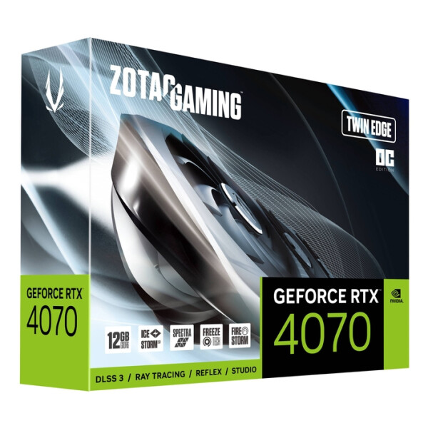 ZOTAC ZT-D40740H-10M, GeForce RTX 4070, 12 GB, GDDR6, 192 Bit, 7680 x 4320 Pixel, PCI Express x16 4.0