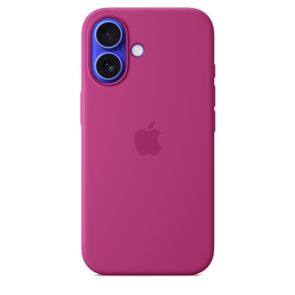 Apple iPhone 16 Silikon Case - mit MagSafe– Fuchsia