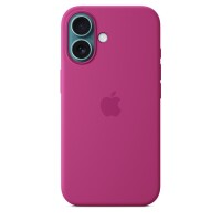 Apple iPhone 16 Silikon Case - mit MagSafe– Fuchsia