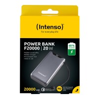 Intenso 7332054, 20000 mAh, Lithium Polymer (LiPo), Power Delivery 3.0, Quick Charge 3.0, 20 W, Grau