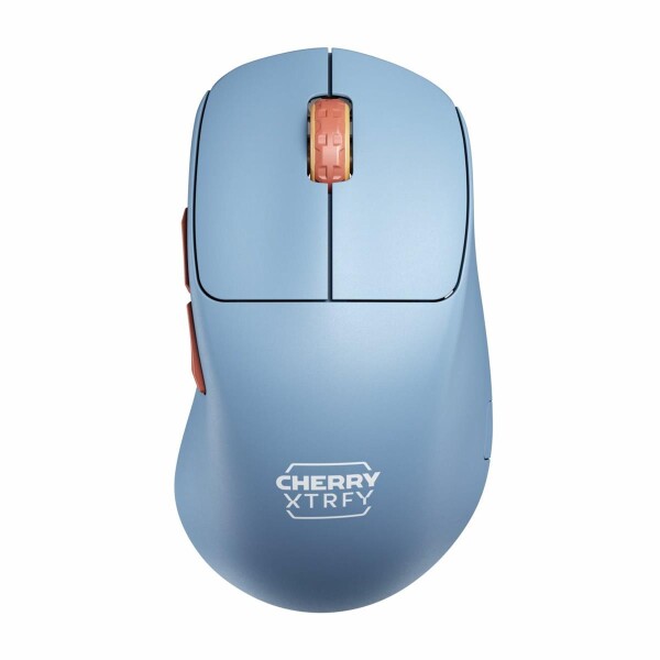 Cherry Xtrfy M64 Wireless Blue Wireless Maus - Maus - 26.000 dpi