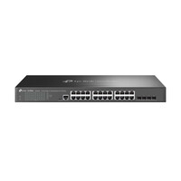 TP-LINK JetStream 24-Port Gigabit L2 Managed Switch mit 4 SFP-Slots - Managed - L2/L3 - Gigabit Ethernet (10/100/1000) - Rack-Einbau - 1U