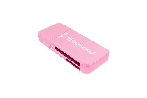 Transcend RDF5 - MicroSDHC - MicroSDXC - SDHC - SDXC - Pink - CE/FCC/BSMI/KC/RCM/EAC - USB 3.2 Gen 1 (3.1 Gen 1) Type-A - USB - 5 V