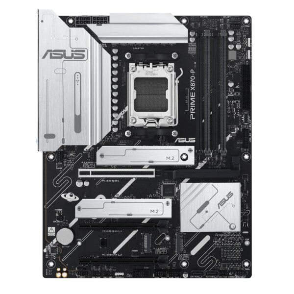 ASUS PRIME X870-P, AMD, Sockel AM5, AMD Ryzen™ 3, AMD Ryzen™ 5, AMD Ryzen™ 7, AMD Ryzen 9 7th Gen, AMD Ryzen 9 8th Gen, AMD..., Sockel AM5, DDR5-SDRAM, 192 GB