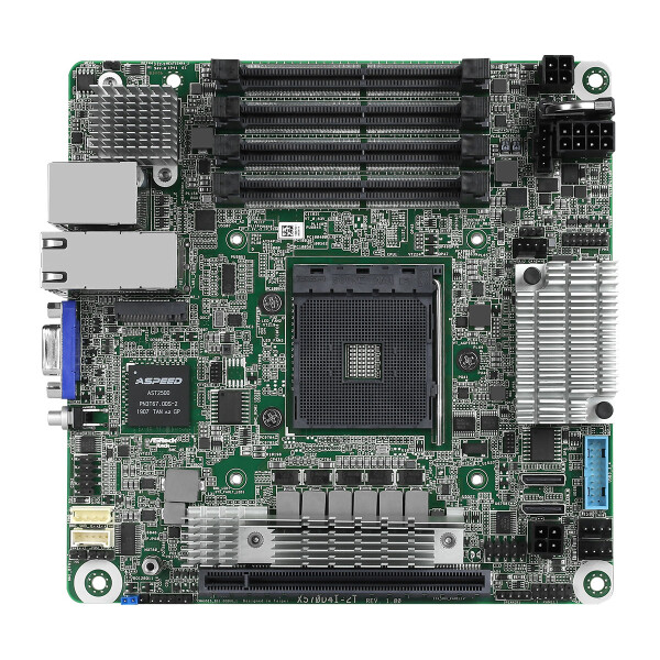 ASRock X570D4I-2T, AMD, Socket AM4, 3rd Generation AMD Ryzen™ 3, 3rd Generation AMD Ryzen 5, 3rd Generation AMD Ryzen™ 7, 3rd..., DDR4-SDRAM, 64 GB, SO-DIMM