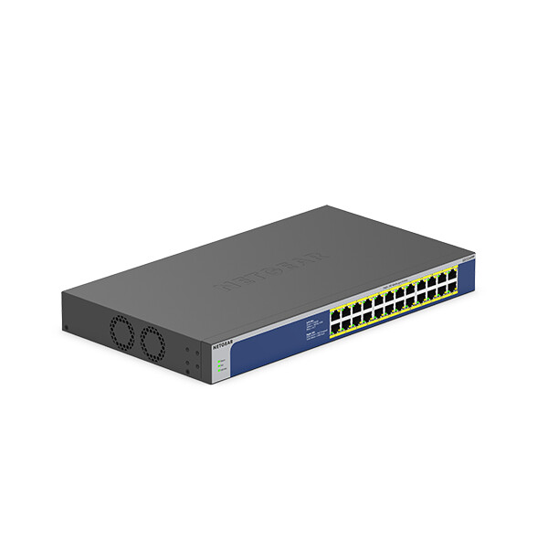 Netgear GS524PP, Unmanaged, Gigabit Ethernet (10/100/1000), Power over Ethernet (PoE), Rack-Einbau