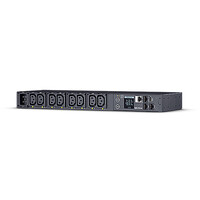 CyberPower Systems CyberPower PDU81005, Rackmount 1U, Switched PDU, Metered-by-Outlet Leistungssteuerung, Eingang 230V/16A (1), Ausgang IEC-320 C13 (8), SNMP-Netzwerkanschluss, PowerPanel Software, Überwacht, Geändert, 1U, Einphasig, Horizontal, Stahl, Sc