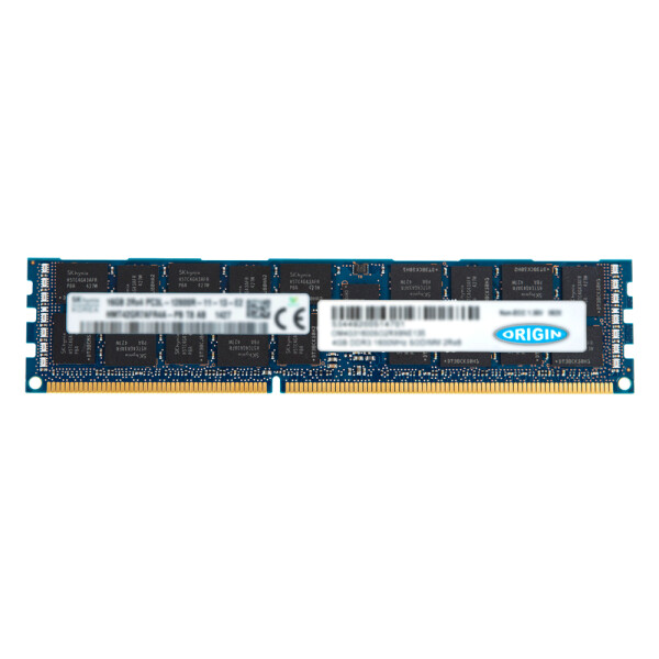 Origin Storage 8GB DDR3 1600MHz RDIMM 1Rx4 ECC 1.5V (Ships as 1.35V), 8 GB, 1 x 8 GB, DDR3, 1600 MHz, 240-pin DIMM, Grün