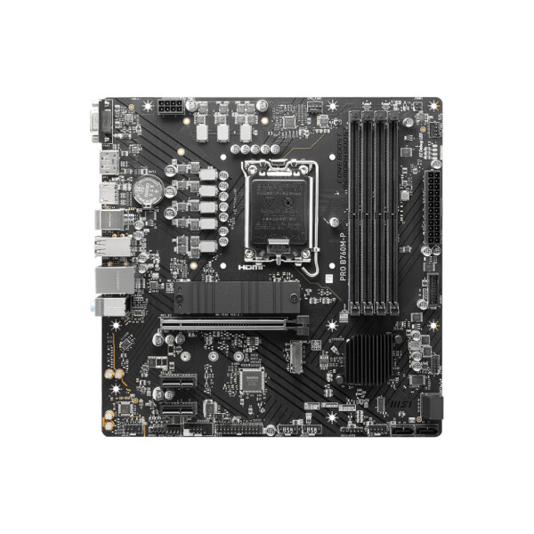 MSI PRO B760M-P, Intel, LGA 1700, Intel® Celeron®, Intel® Pentium® Gold, LGA 1700, DDR5-SDRAM, 192 GB