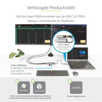 StarTech.com USB-C Multiport Adapter mit USB-C zu USB-A...