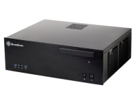 SilverStone SST-GD04B, HTPC, PC, Schwarz, DTX, micro ATX, Mini-ITX, Aluminium, SECC, 1x 120 mm, 2x 120 mm