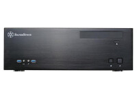 SilverStone SST-GD04B, HTPC, PC, Schwarz, DTX, micro ATX, Mini-ITX, Aluminium, SECC, 1x 120 mm, 2x 120 mm