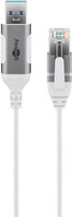 Goobay 74379 - USB 3.0 type A - RJ45 - 2 m - Weiß - Modem - 1.000 Mbps