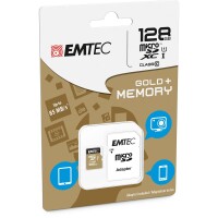 EMTEC microSD Class10 Gold+ 128GB, 128 GB, MicroSDXC,...