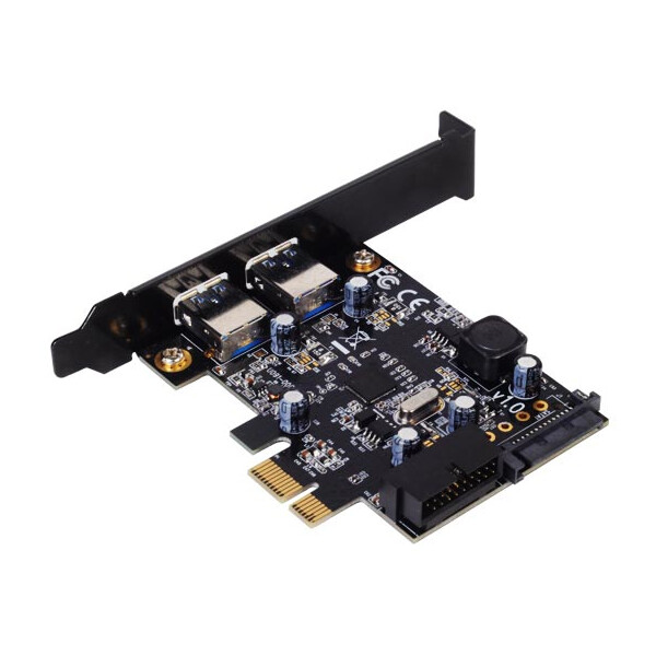 SilverStone EC04-E, PCIe, USB 3.2 Gen 1 (3.1 Gen 1), Schwarz, 5 Gbit/s, Windows 7 Home Basic, Windows 7 Home Basic x64, Windows 7 Home Premium, Windows 7 Home Premium...