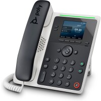 Poly Edge E100 IP Telefon und PoE-fähig - IP-Telefon - Schwarz - Kabelgebundenes Mobilteil - IPS - 7,11 cm (2.8") - 320 x 240 Pixel