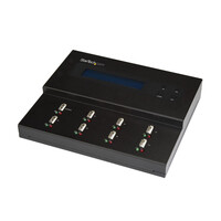 StarTech.com 1:7 USB Stick Klonstation und Löscher, Kopierer für mehrere USB Laufwerke, System and File und Sector-by-Sector Kopieren, 1,5 GB/min, Single und 3-Pass Löschen, LCD Display, 108 W, 100 - 240 V, 1.6 A, 12 V, 9 A, ANZ, EU, JP, NA, UK