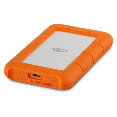 LaCie Rugged USB-C - 4 TB - 2.5" - 3.2 Gen 1 (3.1 Gen 1) - 5400 RPM - Orange - Silber