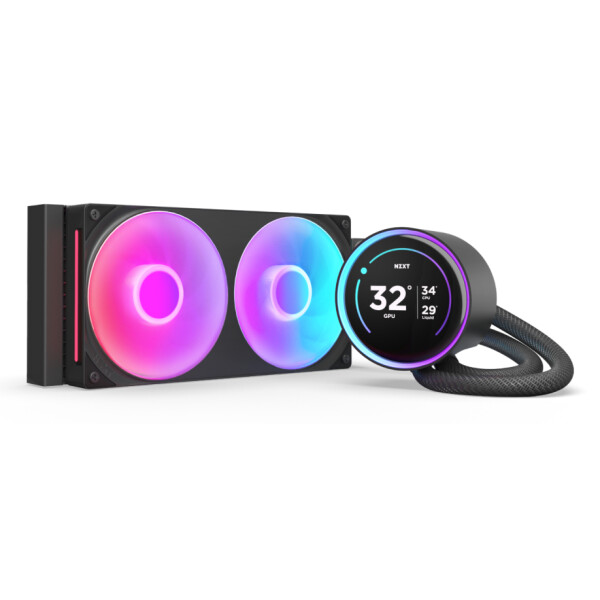 NZXT Kraken Elite 240 RGB, All-in-One-Flüssigkeitskühler, 12 cm, 75,12 cfm, Schwarz