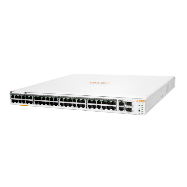 HPE Aruba Networking Aruba Instant On 1960 48G 40p Class4 8p Class6 PoE 2XGT 2SFP+ 600W, Managed, L2+, Gigabit Ethernet (10/100/1000), Power over Ethernet (PoE), Rack-Einbau, 1U