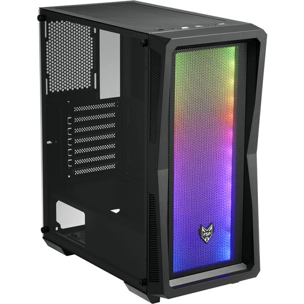 FSP CMT212A, Midi Tower, PC, Schwarz, ATX, micro ATX, Mini-ATX, Kunststoff, SPCC, Gehärtetes Glas, Gaming