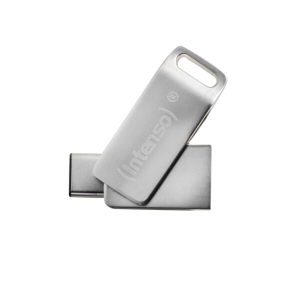 Intenso cMobile Line, 32 GB, USB Type-A / USB Type-C, 3.2 Gen 1 (3.1 Gen 1), 70 MB/s, Drehring, Silber