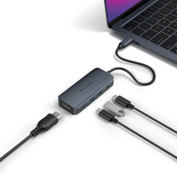 Targus HyperDrive Next, USB Typ-C, 100 W, Blau, 4K Ultra HD, HDMI, USB 3.2 Gen 1 (3.1 Gen 1) Type-A, USB 3.2 Gen 2 (3.1 Gen 2) Type-A, USB Typ-C, Aluminium, Kunststoff