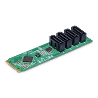 StarTech.com 4-Port M.2 to SATA Adapter Card - Controller - m.2 NVMe