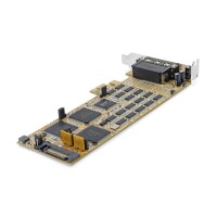 StarTech.com PCI Express Serielle Karte - 16 DB9 RS232 Ports - Niedrig + Vollprofil - Serieller Adapter mit mehreren Ports - PCIe Serielle Karte - PCIe - Seriell - Niedriges Profil - PCIe 1.1 - RS-232 - Gelb