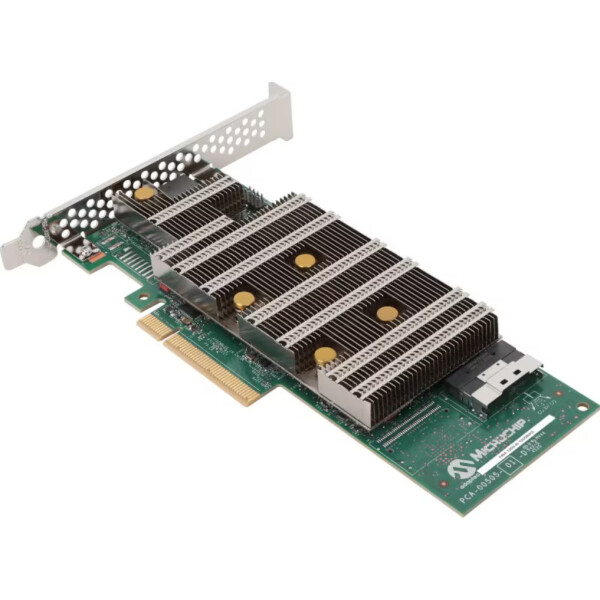 Microchip Technology HBA 1200-8i, SAS-4, SATA, PCI Express x8, Low-Profile MD2 PCIe AIC, 167 mm, 64 mm