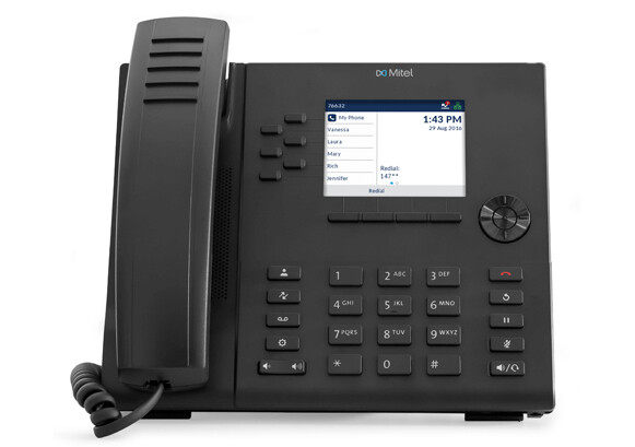 Mitel 6915 - IP-Telefon - Schwarz - Kabelgebundenes Mobilteil - Tasten - LCD - 8,89 cm (3.5")