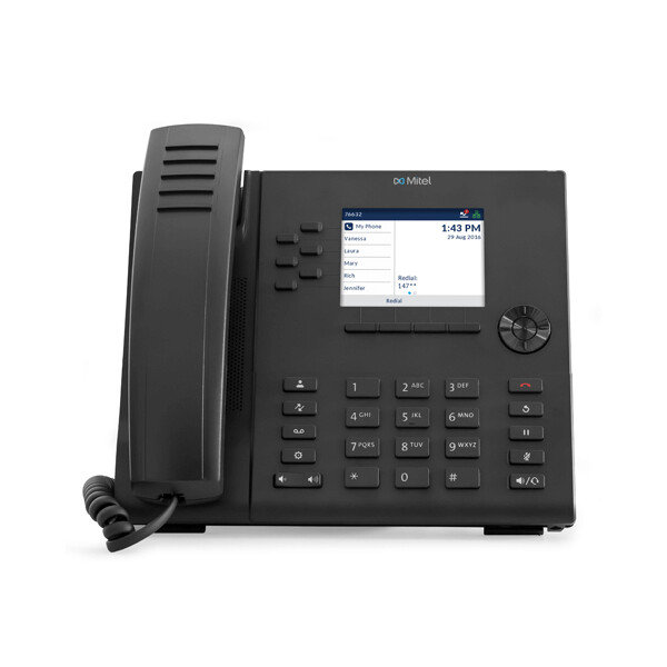 Mitel 6915, IP-Telefon, Schwarz, Kabelgebundenes Mobilteil, Tasten, LCD, 8,89 cm (3.5")