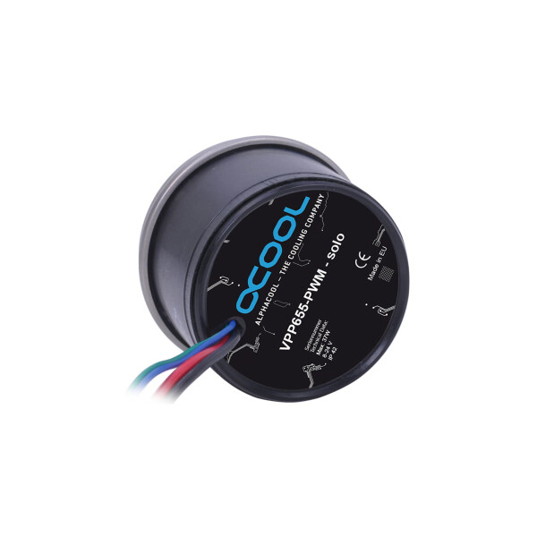 Alphacool 15483, Pumpe und Reservoir, Acetal, Acrylglas, Keramik, Synthetisch, Schwarz, Transparent, 3-pin JST, 1/4", 60 °C